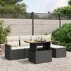 Image de vidaXL Salon de Jardin avec Coussins 6 pcs, Canapés de Terrasse, Ensemble de Meubles de Patio, Mobilier d'Extérieur, Noir 3276031