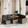 Image de vidaXL Salon de Jardin avec Coussins 8 pcs, Canapés de Terrasse, Ensemble de Meubles de Patio, Mobilier d'Extérieur, Gris 3276056