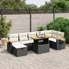 Image de vidaXL Salon de Jardin avec Coussins 8 pcs, Canapés de Terrasse, Ensemble de Meubles de Patio, Mobilier d'Extérieur, Noir 3276150