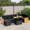 Image de vidaXL Salon de Jardin avec Coussins 8 pcs, Canapés de Terrasse, Ensemble de Meubles de Patio, Mobilier d'Extérieur, Noir 3276254