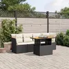 Image de vidaXL Salon de Jardin avec Coussins 5 pcs, Canapés de Terrasse, Ensemble de Meubles de Patio, Mobilier d'Extérieur, Noir 3270664