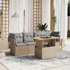 Image de vidaXL Salon de Jardin avec Coussins 5 pcs, Canapés de Terrasse, Ensemble de Meubles de Patio, Mobilier d'Extérieur, Beige 3270667