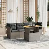 Image de vidaXL Salon de Jardin avec Coussins 5 pcs, Canapés de Terrasse, Ensemble de Meubles de Patio, Mobilier d'Extérieur, Gris 3270668