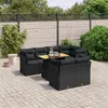 Image de vidaXL Salon de Jardin avec Coussins 8 pcs, Canapés de Terrasse, Ensemble de Meubles de Patio, Mobilier d'Extérieur, Noir 3270705