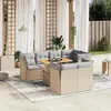 Image de vidaXL Salon de Jardin avec Coussins 8 pcs, Canapés de Terrasse, Ensemble de Meubles de Patio, Mobilier d'Extérieur, Beige 3270709
