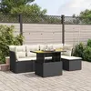 Image de vidaXL Salon de Jardin avec Coussins 6 pcs, Canapés de Terrasse, Ensemble de Meubles de Patio, Mobilier d'Extérieur, Noir 3270804