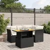 Image de vidaXL Salon de Jardin avec Coussins 5 pcs, Canapés de Terrasse, Ensemble de Meubles de Patio, Mobilier d'Extérieur, Noir 3270811