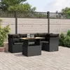 Image de vidaXL Salon de Jardin avec Coussins 5 pcs, Canapés de Terrasse, Ensemble de Meubles de Patio, Mobilier d'Extérieur, Noir 3270817