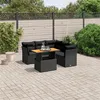 Image de vidaXL Salon de Jardin avec Coussins 5 pcs, Canapés de Terrasse, Ensemble de Meubles de Patio, Mobilier d'Extérieur, Noir 3270824