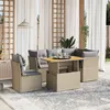 Image de vidaXL Salon de Jardin avec Coussins 5 pcs, Canapés de Terrasse, Ensemble de Meubles de Patio, Mobilier d'Extérieur, Beige 3270835