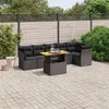 Image de vidaXL Salon de Jardin avec Coussins 7 pcs, Canapés de Terrasse, Ensemble de Meubles de Patio, Mobilier d'Extérieur, Noir 3270838
