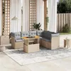 Image de vidaXL Salon de Jardin avec Coussins 7 pcs, Canapés de Terrasse, Ensemble de Meubles de Patio, Mobilier d'Extérieur, Beige 3270849
