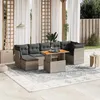 Image de vidaXL Salon de Jardin avec Coussins 8 pcs, Canapés de Terrasse, Ensemble de Meubles de Patio, Mobilier d'Extérieur, Gris 3270948
