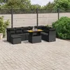 Image de vidaXL Salon de Jardin avec Coussins 9 pcs, Canapés de Terrasse, Ensemble de Meubles de Patio, Mobilier d'Extérieur, Noir 3270971