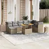 Image de vidaXL Salon de Jardin avec Coussins 9 pcs, Canapés de Terrasse, Ensemble de Meubles de Patio, Mobilier d'Extérieur, Beige 3270975