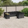 Image de vidaXL Salon de Jardin avec Coussins 10 pcs, Canapés de Terrasse, Ensemble de Meubles de Patio, Mobilier d'Extérieur, Noir 3271013