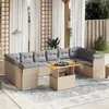 Image de vidaXL Salon de Jardin avec Coussins 11 pcs, Canapés de Terrasse, Ensemble de Meubles de Patio, Mobilier d'Extérieur, Beige 3271024