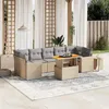 Image de Salon de jardin modulable Vidaxl beige resine tressee 8 pieces 62 x 62 x 69 cm