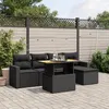 Image de vidaXL Salon de Jardin avec Coussins 6 pcs, Canapés de Terrasse, Ensemble de Meubles de Patio, Mobilier d'Extérieur, Noir 3271286