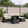 Image de vidaXL Salon de Jardin avec Coussins 6 pcs, Canapés de Terrasse, Ensemble de Meubles de Patio, Mobilier d'Extérieur, Noir 3271287