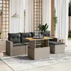 Image de vidaXL Salon de Jardin avec Coussins 6 pcs, Canapés de Terrasse, Ensemble de Meubles de Patio, Mobilier d'Extérieur, Gris 3271291