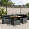 Image de vidaXL Salon de Jardin avec Coussins 6 pcs, Canapés de Terrasse, Ensemble de Meubles de Patio, Mobilier d'Extérieur, Noir 3271300