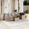 Image de Salon de jardin modulable Vidaxl beige 7 pieces resine tressee 62 x 62 x 69 cm