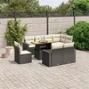 Image de vidaXL Salon de Jardin avec Coussins 9 pcs, Canapés de Terrasse, Ensemble de Meubles de Patio, Mobilier d'Extérieur, Noir 3271406