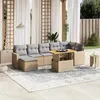Image de vidaXL Salon de Jardin avec Coussins 8 pcs, Canapés de Terrasse, Ensemble de Meubles de Patio, Mobilier d'Extérieur, Beige 3271423
