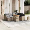 Image de vidaXL Salon de Jardin avec Coussins 8 pcs, Canapés de Terrasse, Ensemble de Meubles de Patio, Mobilier d'Extérieur, Beige 3271430