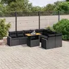 Image de vidaXL Salon de Jardin avec Coussins 10 pcs, Canapés de Terrasse, Ensemble de Meubles de Patio, Mobilier d'Extérieur, Noir 3271468
