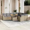 Image de vidaXL Salon de Jardin avec Coussins 10 pcs, Canapés de Terrasse, Ensemble de Meubles de Patio, Mobilier d'Extérieur, Beige 3271472