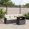 Image de vidaXL Salon de Jardin avec Coussins 5 pcs, Canapés de Terrasse, Ensemble de Meubles de Patio, Mobilier d'Extérieur, Noir 3271630