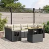 Image de vidaXL Salon de Jardin avec Coussins 7 pcs, Canapés de Terrasse, Ensemble de Meubles de Patio, Mobilier d'Extérieur, Noir 3271651