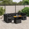 Image de vidaXL Salon de Jardin avec Coussins 8 pcs, Canapés de Terrasse, Ensemble de Meubles de Patio, Mobilier d'Extérieur, Noir 3271664