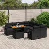 Image de vidaXL Salon de Jardin avec Coussins 9 pcs, Canapés de Terrasse, Ensemble de Meubles de Patio, Mobilier d'Extérieur, Noir 3271678