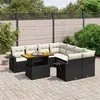 Image de vidaXL Salon de Jardin avec Coussins 9 pcs, Canapés de Terrasse, Ensemble de Meubles de Patio, Mobilier d'Extérieur, Noir 3271679