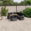 Image de vidaXL Salon de Jardin avec Coussins 6 pcs, Canapés de Terrasse, Ensemble de Meubles de Patio, Mobilier d'Extérieur, Noir 3271748