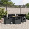 Image de vidaXL Salon de Jardin avec Coussins 6 pcs, Canapés de Terrasse, Ensemble de Meubles de Patio, Mobilier d'Extérieur, Noir 3271755