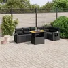 Image de vidaXL Salon de Jardin avec Coussins 7 pcs, Canapés de Terrasse, Ensemble de Meubles de Patio, Mobilier d'Extérieur, Noir 3271762