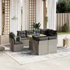 Image de vidaXL Salon de Jardin avec Coussins 9 pcs, Canapés de Terrasse, Ensemble de Meubles de Patio, Mobilier d'Extérieur, Gris 3271851