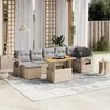 Image de Salon de jardin modulable Vidaxl resine tressee beige 8 pieces 62.0 x 62 x 69 cm