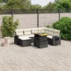 Image de vidaXL Salon de Jardin avec Coussins 8 pcs, Canapés de Terrasse, Ensemble de Meubles de Patio, Mobilier d'Extérieur, Noir 3271868