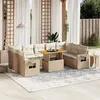 Image de vidaXL Salon de Jardin avec Coussins 10 pcs, Canapés de Terrasse, Ensemble de Meubles de Patio, Mobilier d'Extérieur, Beige 3271898