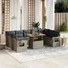 Image de vidaXL Salon de Jardin avec Coussins 10 pcs, Canapés de Terrasse, Ensemble de Meubles de Patio, Mobilier d'Extérieur, Gris 3271900