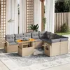 Image de vidaXL Salon de Jardin avec Coussins 10 pcs, Canapés de Terrasse, Ensemble de Meubles de Patio, Mobilier d'Extérieur, Beige 3271913
