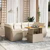 Image de vidaXL Salon de Jardin avec Coussins 7 pcs, Canapés de Terrasse, Ensemble de Meubles de Patio, Mobilier d'Extérieur, Beige 3272094