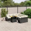 Image de vidaXL Salon de Jardin avec Coussins 9 pcs, Canapés de Terrasse, Ensemble de Meubles de Patio, Mobilier d'Extérieur, Noir 3272120