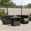 Image de vidaXL Salon de Jardin avec Coussins 6 pcs, Canapés de Terrasse, Ensemble de Meubles de Patio, Mobilier d'Extérieur, Noir 3272182