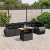 Image de vidaXL Salon de Jardin avec Coussins 7 pcs, Canapés de Terrasse, Ensemble de Meubles de Patio, Mobilier d'Extérieur, Noir 3272203